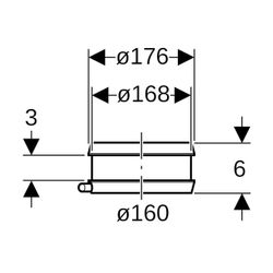 Geberit Elektroschweißband für Fixpunkt Außendurchmesser 160mm... GEBERIT-369776161 4025416035145 (Abb. 1)