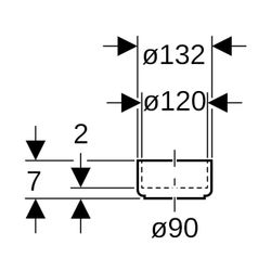 Geberit PE Anschlussmuffe für Stand-WC Außendurchmesser 90mm... GEBERIT-366898161 4025416030263 (Abb. 1)