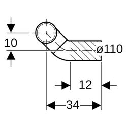 Geberit PE Doppelanschlussbogen 90 Grad gekröpft, für Wand-WC Außendurchmesser 110mm... GEBERIT-367904161 4025416033097 (Abb. 1)