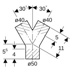 Geberit Hosenabzweig PE, 30 Grad, DN 50/40, PE-HD, Schwarz, 361459161... GEBERIT-361459161 4025416022633 (Abb. 1)