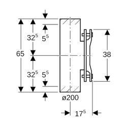 Geberit PE Reinigungsstück 90 Grad mit ovaler Serviceöffnung Außendurchmesser 200mm... GEBERIT-370454161 4025416035596 (Abb. 1)