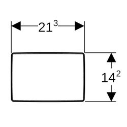 Geberit Kappa Abdeckplatte, Hochglanz verchromt... GEBERIT-115680211 4025416123118 (Abb. 1)