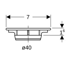 Geberit Ablaufdeckel d 52mm mattverchromt zu Geberit Duschwannenablauf... GEBERIT-150241461 4025416490463 (Abb. 1)