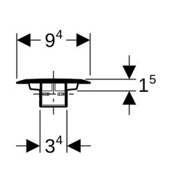 Geberit Ablaufdeckel d 62mm glanzverchromt zu Geberit Duschwannenablauf... GEBERIT-150251211 4025416083276 (Abb. 1)