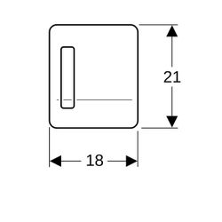 Geberit Urinalsteuerung mit pneumatischer Spülauslösung, Highline Drückerplatte gebü... GEBERIT-115558001 4025416006039 (Abb. 1)