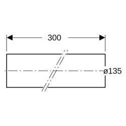 Geberit Silent-db20 Rohr, DN 125, 135x6mm, 3m, PE-S2, Schwarz, 312000141... GEBERIT-312000141 4025416152750 (Abb. 1)