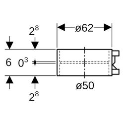 Geberit Elektroschweißmuffe, DN 50, 50mm, PE-HD, Schwarz, 361771161... GEBERIT-361771161 4025416023128 (Abb. 1)