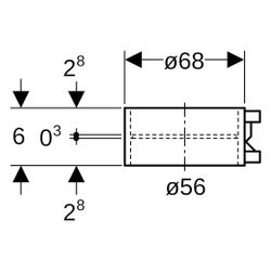 Geberit Elektroschweißmuffe, 56mm, PE-HD, Schwarz, 363771161... GEBERIT-363771161 4025416025368 (Abb. 1)
