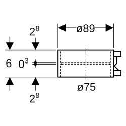 Geberit Elektroschweißmuffe, 75mm, PE-HD, Schwarz, 365771161... GEBERIT-365771161 4025416028017 (Abb. 1)