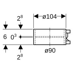 Geberit Elektroschweißmuffe, DN 90, gerade, PE-HD, Schwarz, 366771161... GEBERIT-366771161 4025416029779 (Abb. 1)