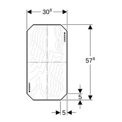 Geberit GIS Montageplatte universell, 31x58cm... GEBERIT-461035001 4025416040705 (Abb. 1)