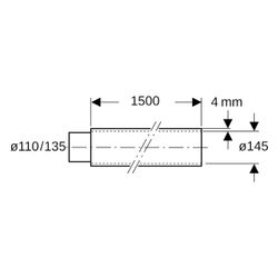 Geberit Dämmschlauch, 110/135mm, PE, 15m, 310921001... GEBERIT-310921001 4025416705925 (Abb. 1)