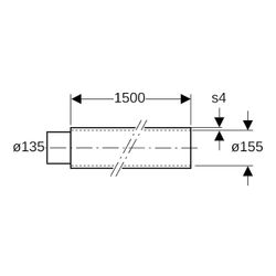 Geberit Dämmschlauch aus PE d 135mm, di 155mm... GEBERIT-312921001 4025416705932 (Abb. 1)
