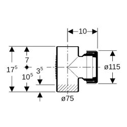 Geberit Silent db20 Reinigungsstück 90 Grad mit runder Serviceöffnung Außendurchmess... GEBERIT-307333141 4025416084976 (Abb. 1)