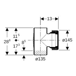 Geberit Silent db20 Reinigungsstück 90 Grad mit runder Serviceöffnung Außendurchmess... GEBERIT-312333141 4025416162582 (Abb. 1)
