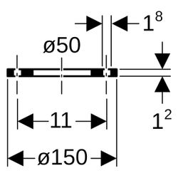 Geberit Losflansch PE, DN 50, 50mm, Stahl, 361745001... GEBERIT-361745001 4025416023029 (Abb. 1)