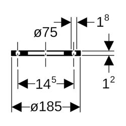 Geberit PE Losflansch d 75mm, 365745001... GEBERIT-365745001 4025416027829 (Abb. 1)