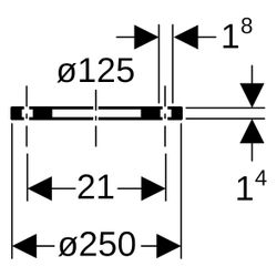 Geberit Losflansch PE, DN 125, Stahl, 125mm, 8 Schraublöcher, 368745001... GEBERIT-368745001 4025416034018 (Abb. 1)