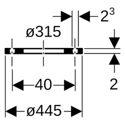 Geberit Losflansch PE, DN 300, 315mm, Stahl, 372745001... GEBERIT-372745001 4025416036845 (Abb. 1)