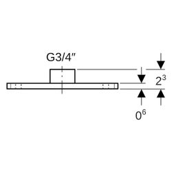 Geberit Grundplatte rechteckig, G 3/4, Stahl, verzinkt, 120x40x23mm, 362827261... GEBERIT-362827261 4025416125556 (Abb. 1)