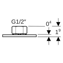Geberit Grundplatte rund, Dreiloch, G 1/2, 362839261... GEBERIT-362839261 4025416023968 (Abb. 1)