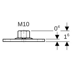 Geberit Grundplatte rund, Dreiloch, M10, Stahl, verzinkt, 362837261... GEBERIT-362837261 4025416023944 (Abb. 1)