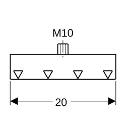 Geberit Pluvia Verbindungselement galvanisch verzinkt, Länge 20cm... GEBERIT-362864261 4025416024026 (Abb. 1)