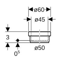 Geberit PE Anschlusssteckmuffe mit Rundschnurring Außendurchmesser 50mm... GEBERIT-361768161 4025416023098 (Abb. 1)