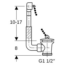 Geberit Spülbeckenanschluss mit Überlauf, Ventilstopfen, Alpinweiß, 152730111... GEBERIT-152730111 4025416021384 (Abb. 1)