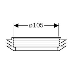 Geberit Manschette Außendurchmesser 105mm... GEBERIT-152497001 4025416019015 (Abb. 1)