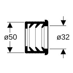 Geberit Manschette, Außendurchmesser 32mm, Innendurchmesser 50mm... GEBERIT-152689001 4025416020714 (Abb. 1)