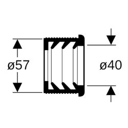Geberit Manschette, Außendurchmesser 40mm, Innendurchmesser 57mm... GEBERIT-152692001 4025416020745 (Abb. 1)