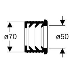 Geberit Manschette, Außendurchmesser 50mm, Innendurchmesser 70mm... GEBERIT-152694001 4025416020967 (Abb. 1)