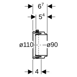 Geberit Übergangsmanschette, DN 90/100, 90mm, EPDM, Schwarz, 367009161... GEBERIT-367009161 4025416030508 (Abb. 1)