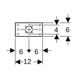 Geberit Montageplatte gerade, einfach 1,0215... GEBERIT-601736001 4025416041832 (Abb. 1)