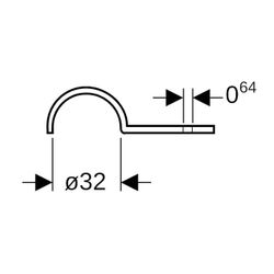 Geberit Rohrbride einfach verzinkt di 32mm... GEBERIT-602765261 4025416755630 (Abb. 1)