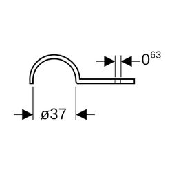 Geberit Rohrschelle einfach 1,0215, di 37mm... GEBERIT-603765261 4025416755852 (Abb. 1)