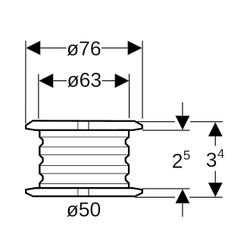 Geberit Rohrschelleneinlegeschale di 50mm, da 63mm... GEBERIT-606702001 4025416044482 (Abb. 1)