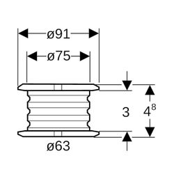 Geberit Rohrschelleneinlegeschale di 63mm, da 75mm... GEBERIT-607702001 4025416126553 (Abb. 1)