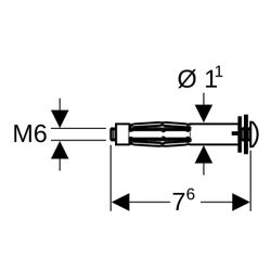Geberit Hohlraumdübel aus Metall, 465029001... GEBERIT-465029001 4025416041238 (Abb. 1)