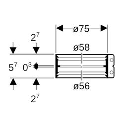 Geberit Übergangsspannverbinder d 56mm, d1 58mm... GEBERIT-359426002 4025410099488 (Abb. 1)