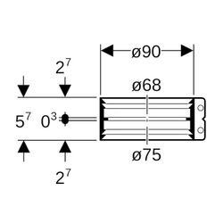 Geberit Übergangsspannverbinder d 75mm, d1 68mm... GEBERIT-359432002 4025410099662 (Abb. 1)