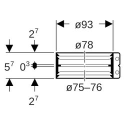 Geberit Übergangsspannverbinder DN 70, 75-76mm x 78mm, Edelstahl, 359434002... GEBERIT-359434002 4025410099723 (Abb. 1)