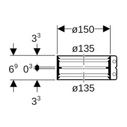 Geberit Übergangsspannverbinder d 135mm, d1 135mm... GEBERIT-359446002 4025410100023 (Abb. 1)