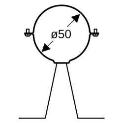 Geberit Rohrschelle mit Spreizstütze, DN 50, Stahl, Zink, 361856001... GEBERIT-361856001 4025416023593 (Abb. 1)