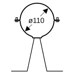 Geberit Rohrschelle mit Spreizstütze, 110mm, Stahl, Zink, 367856001... GEBERIT-367856001 4025416139171 (Abb. 1)