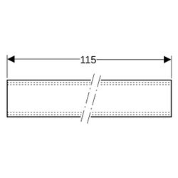 Geberit Gewinderohr, G 1/2", 25mm AD, 1150mm L, Stahl, Verzinkt, 362857261... GEBERIT-362857261 4025416117285 (Abb. 1)