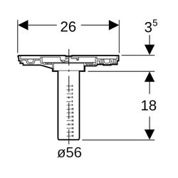Geberit Grundkörper Außendurchmesser 56mm... GEBERIT-240493161 4025416230441 (Abb. 1)