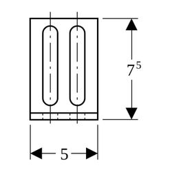 Geberit GIS Montagewinkel 7,5x5,5cm, 461002001... GEBERIT-461002001 4025416000532 (Abb. 1)