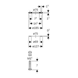 Geberit PE Set Flansch d 75mm, di 69mm... GEBERIT-365746001 4025416027836 (Abb. 1)